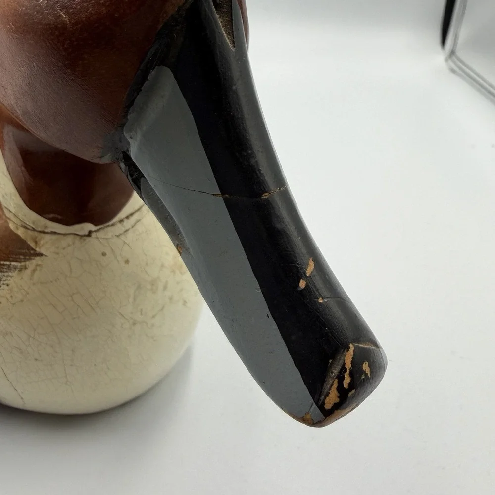 Wooden Hand Painted Decoy Duck Vintage Decor Mid Century Pintail